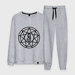 Костюм хлопковый мужской Slipknot Pentagram, цвет: меланж