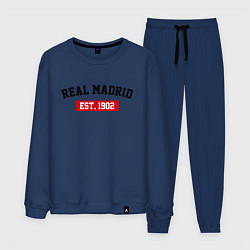 Костюм хлопковый мужской FC Real Madrid Est. 1902, цвет: тёмно-синий