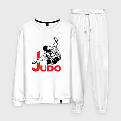 Костюм хлопковый мужской Judo Master, цвет: белый