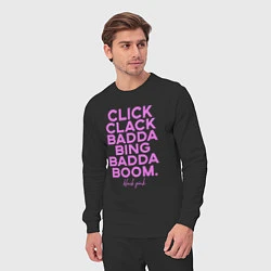 Костюм хлопковый мужской Click Clack Black Pink, цвет: черный — фото 2