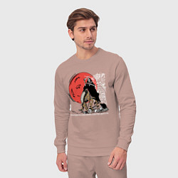 Костюм хлопковый мужской Темный всадник, цвет: пыльно-розовый — фото 2