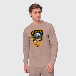 Костюм хлопковый мужской СПЕЦНАЗ - Рыболовные войска, цвет: пыльно-розовый — фото 2