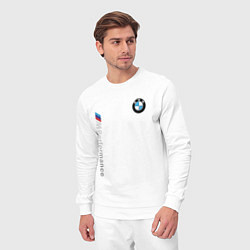 Костюм хлопковый мужской BMW M PERFORMANCE БМВ, цвет: белый — фото 2