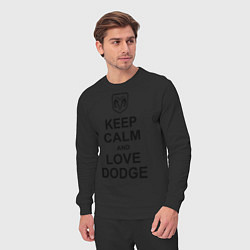 Костюм хлопковый мужской Keep Calm & Love Dodge, цвет: черный — фото 2