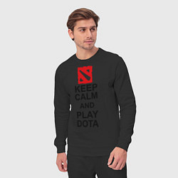 Костюм хлопковый мужской Keep Calm & Play Dota, цвет: черный — фото 2