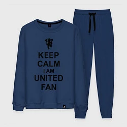 Костюм хлопковый мужской Keep Calm & United fan, цвет: тёмно-синий