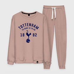 Костюм хлопковый мужской FC Tottenham 1882, цвет: пыльно-розовый