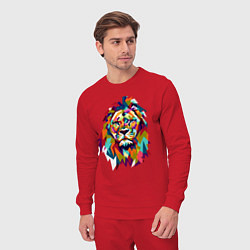 Костюм хлопковый мужской Lion Art, цвет: красный — фото 2
