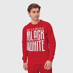 Костюм хлопковый мужской Juventus: Black & White, цвет: красный — фото 2