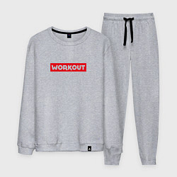 Костюм хлопковый мужской Obey workout, цвет: меланж