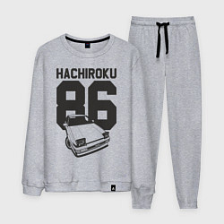 Костюм хлопковый мужской Toyota AE86 Hachiroku, цвет: меланж