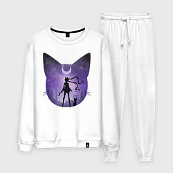 Костюм хлопковый мужской Pretty Soldier Sailor Moon, цвет: белый