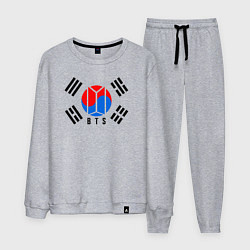 Костюм хлопковый мужской BTS KOREA, цвет: меланж