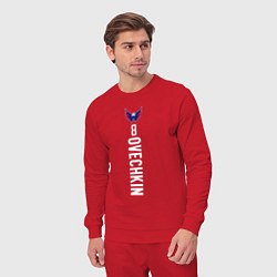 Костюм хлопковый мужской Washington Capitals: Alexander Ovechkin, цвет: красный — фото 2