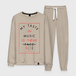 Костюм хлопковый мужской TWENTY ONE PILOTS TOP, цвет: миндальный