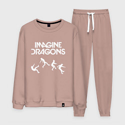 Костюм хлопковый мужской IMAGINE DRAGONS, цвет: пыльно-розовый