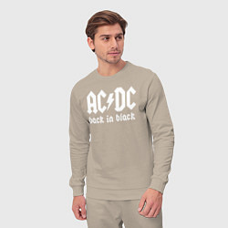 Костюм хлопковый мужской ACDC BACK IN BLACK, цвет: миндальный — фото 2