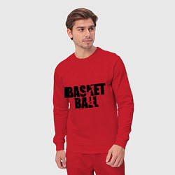 Костюм хлопковый мужской Basketball (Баскетбол), цвет: красный — фото 2