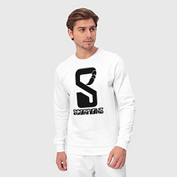 Костюм хлопковый мужской Scorpions logo, цвет: белый — фото 2