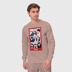 Костюм хлопковый мужской TWICE, цвет: пыльно-розовый — фото 2