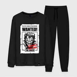 Костюм хлопковый мужской Wanted Joker, цвет: черный