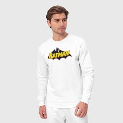 Костюм хлопковый мужской Batman Logo, цвет: белый — фото 2
