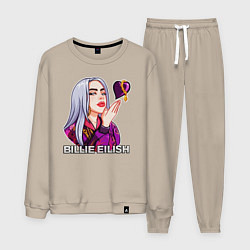 Костюм хлопковый мужской BILLIE EILISH, цвет: миндальный