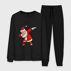 Костюм хлопковый мужской Dab Santa, цвет: черный