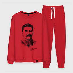 Костюм хлопковый мужской Товарищ Сталин, цвет: красный