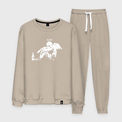 Костюм хлопковый мужской Banksy, цвет: миндальный