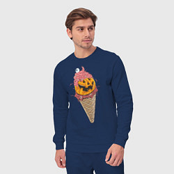 Костюм хлопковый мужской Pumpkin IceCream, цвет: тёмно-синий — фото 2