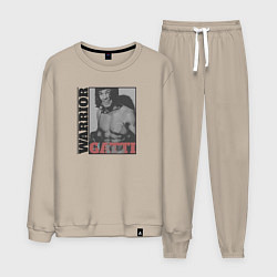 Костюм хлопковый мужской Warrior Gatti, цвет: миндальный