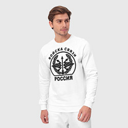 Костюм хлопковый мужской Войска связи, цвет: белый — фото 2