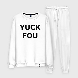 Костюм хлопковый мужской YUCK FOU, цвет: белый