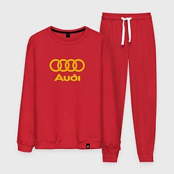 Костюм хлопковый мужской Audi GOLD, цвет: красный