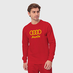 Костюм хлопковый мужской Audi GOLD, цвет: красный — фото 2