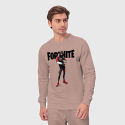 Костюм хлопковый мужской FORTNITE IKONIK, цвет: пыльно-розовый — фото 2