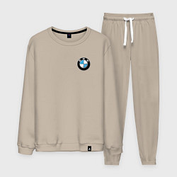 Костюм хлопковый мужской BMW, цвет: миндальный