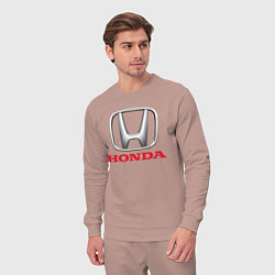 Костюм хлопковый мужской HONDA, цвет: пыльно-розовый — фото 2