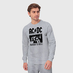 Костюм хлопковый мужской ACDC highway to hell, цвет: меланж — фото 2