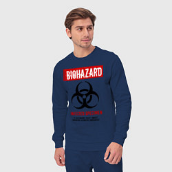 Костюм хлопковый мужской Biohazard, цвет: тёмно-синий — фото 2