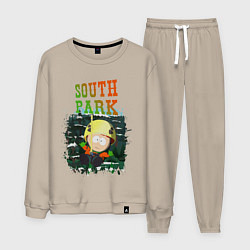 Костюм хлопковый мужской South Park, цвет: миндальный