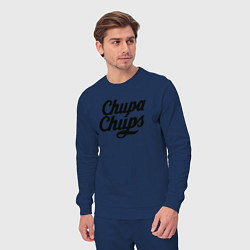 Костюм хлопковый мужской Chupa-Chups Logo, цвет: тёмно-синий — фото 2