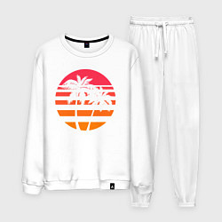 Костюм хлопковый мужской Пальма, цвет: белый