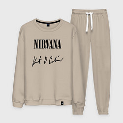 Костюм хлопковый мужской NIRVANA АВТОГРАФ КУРТА КОБЕЙНА, цвет: миндальный