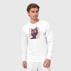 Костюм хлопковый мужской Luna, Sailor Moon, цвет: белый — фото 2
