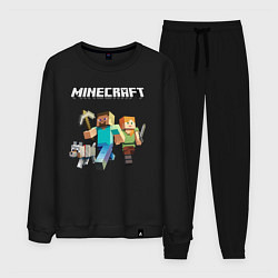 Костюм хлопковый мужской MINECRAFT, цвет: черный