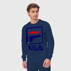 Костюм хлопковый мужской Kila Fila, цвет: тёмно-синий — фото 2