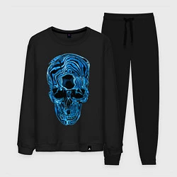Костюм хлопковый мужской Skull - illusion, цвет: черный