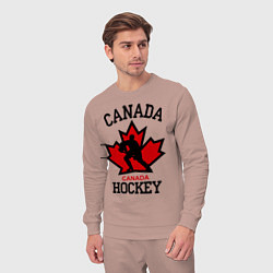 Костюм хлопковый мужской Canada Hockey, цвет: пыльно-розовый — фото 2